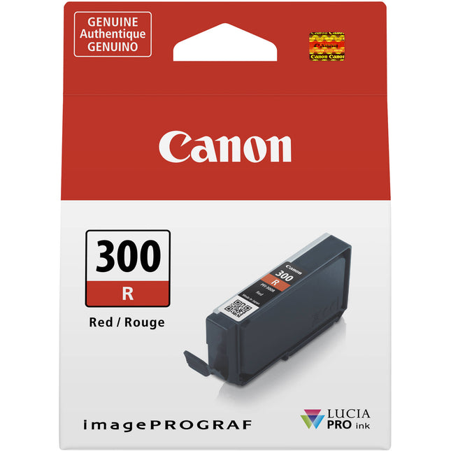 Canon PFI-300 Tanque de Tinta Roja para Impresora imagePROGRAF PRO-300