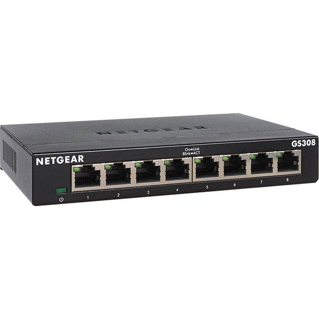 Netgear 8-Port Switch Gigabit Ethernet 16 Gb/s Sin Ventilador Conmutador Rápido