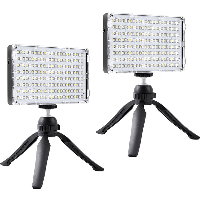 GVM Dual RGB-10S Kit de Luz LED RGB con 128 SMD 2000-5600K y Tripodes