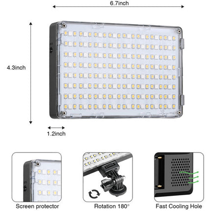 GVM Dual RGB-10S Kit de Luz LED RGB con 128 SMD 2000-5600K y Tripodes