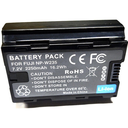 Bescor Fuji Style NPW235 Kit batería 7.4V 2200mAh cargador viaje multi-voltaje