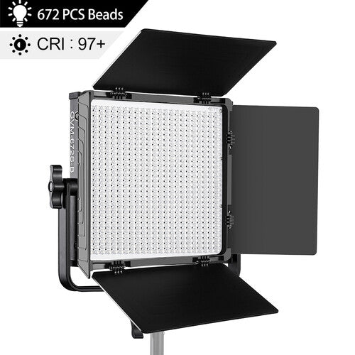 GVM 672S-B Panel LED Bicolor 2000 Lux 45° con Difusor y Barndoor