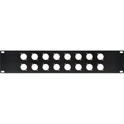 TecNec Panel para Rack XLR 16 Puertos D-Series 2 RU Acero 16-Gauge