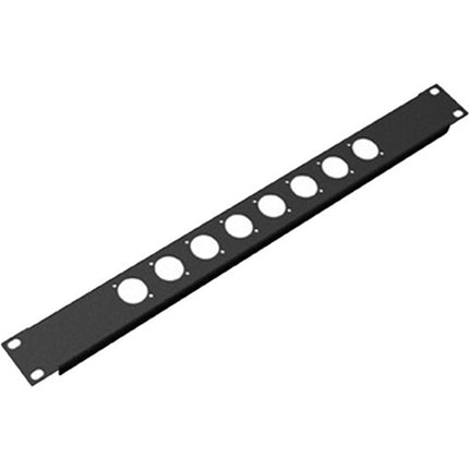 Penn Elcom Patch Panel preperforado para 8 conectores Neutrik D 1 RU para rack estándar