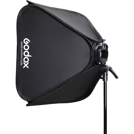 Godox S2 Soporte para Speedlight con Softbox 60 x 60 cm Grid y Bolsa