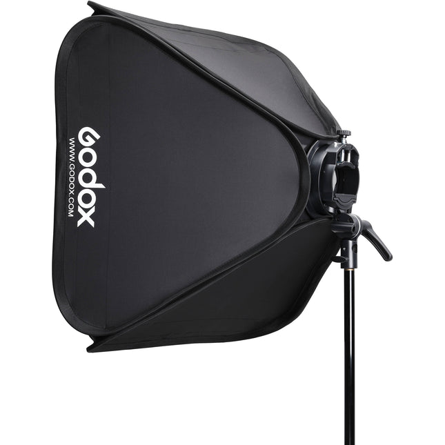 Godox S2 Soporte para Speedlight con Softbox 60 x 60 cm Grid y Bolsa