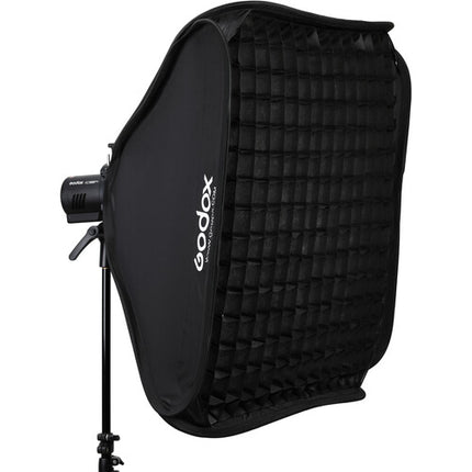 Godox S2 Soporte para Flash con Softbox 31.5x31.5 cm Rejilla y Bolsa