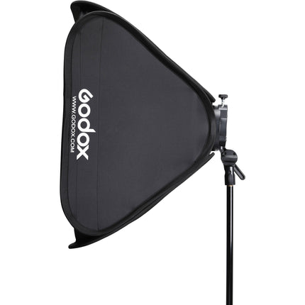Godox S2 Soporte para Flash con Softbox 31.5x31.5 cm Rejilla y Bolsa
