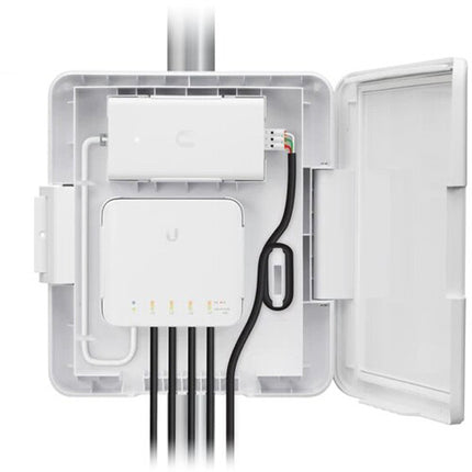 Ubiquiti UniFi Switch Flex Caja Exterior Resistente 60W PoE Adaptador