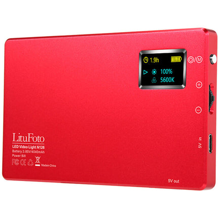 LituFoto LED Bi-Color Luz de Video Temperatura 3200-5600K Batería Integrada