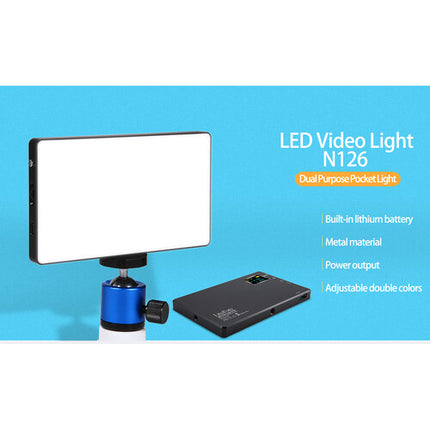 LituFoto LED Bi-Color Luz de Video Temperatura 3200-5600K Batería Integrada