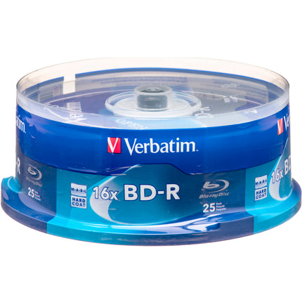 Verbatim BD-R Blu-Ray 25GB 16x Disco Blu-ray 25 Pack con garantía limitada