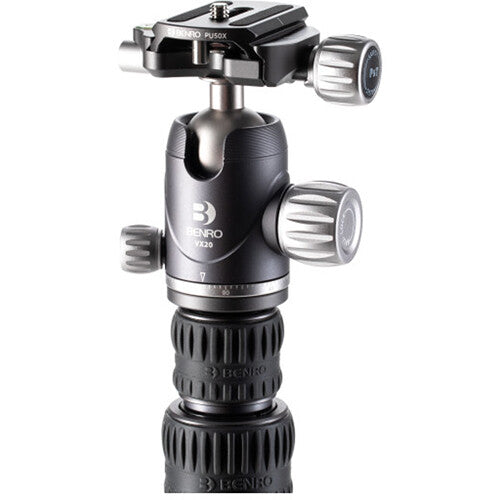 Benro Bat One Series Trípode de Viaje en Fibra de Carbono 65.2" con Cabezal VX20 y Capacidad 30.86 lb