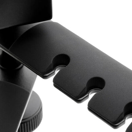 ADV. Soporte Doble para Auriculares con Suspensión y Rotación 360º Negro
