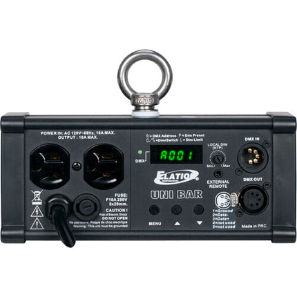 Elation Professional UNI BAR Control DMX 1 Canal Panel 3 Botones Display LCD
