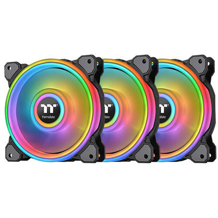 Thermaltake Riing Quad 12 RGB Ventilador Radiador PWM 120mm 500-1500 RPM 40.9 CFM 3 Pack