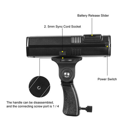 GVM TTL Flash Speedlite para Cámara 200Ws Disparador Inalámbrico 2.4GHz Kit Completo