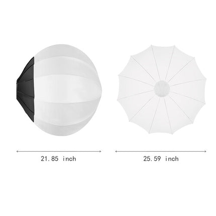 GVM Lantern Globe Softbox 26 pulgadas para luces con anillo Bowens y difusor