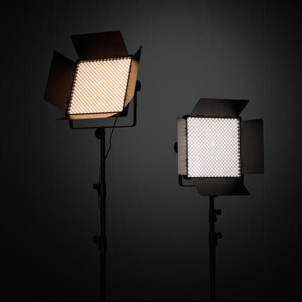 Godox LED1000Bi II Kit de Iluminación LED Bicolor 3300-5600K 2 Luces con Soportes