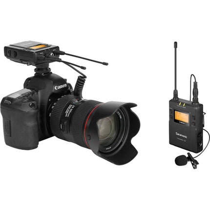 Saramonic UwMic9 Sistema Micrófono Lavalier Inalámbrico Omni 2 Canales 96 Frecuencias 330 Pies Alcance