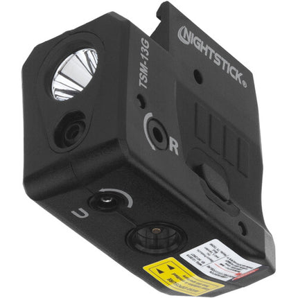 Nightstick TSM-13G Linterna Recargable Subcompacta para Armas con Láser Verde 150 Lúmenes 45 Minutos Autonomía