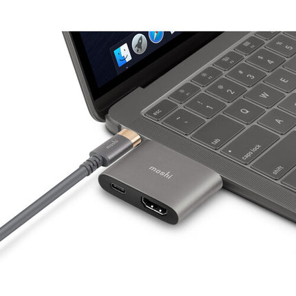 Moshi Adaptador USB Tipo-C a HDMI con Power Delivery 60W y UHD 4K