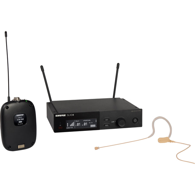 Shure SLXD14/153T Sistema Micrófono Digital Inalámbrico Omni MX153 Tan 330' Alcance