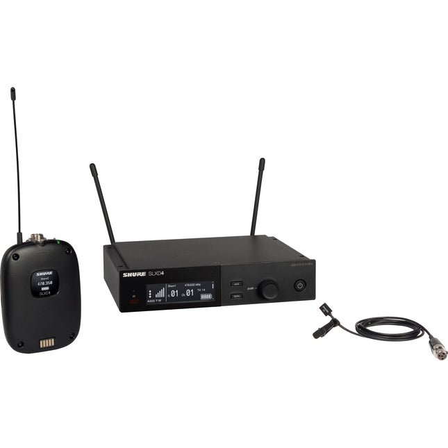 Shure SLXD14/93 Sistema de Micrófono Lavalier Inalámbrico Digital Omni 330' Rango 1840 Frecuencias Automáticas