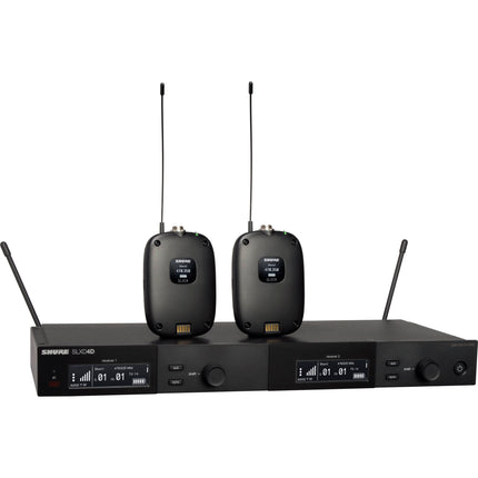 Shure SLXD14D Sistema Inalámbrico de Cintura Digital Doble Canal 330' Alcance 1760 Frecuencias