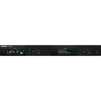 Shure SLXD4D receptor inalámbrico digital doble canal 1760 frecuencias 330 pies alcance