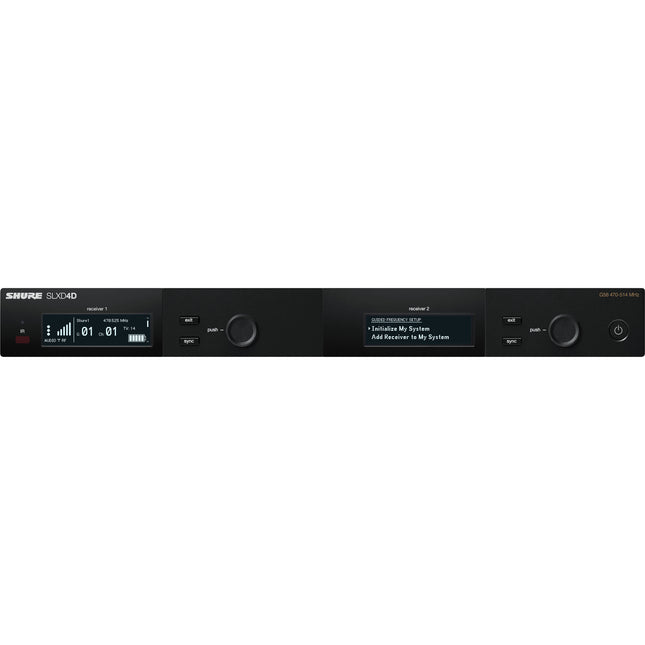 Shure SLXD4D receptor inalámbrico digital doble canal 1840 frecuencias rango 100 m