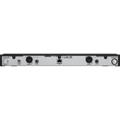 Shure SLXD4D receptor inalámbrico digital dual canal 1760 frecuencias rango 100 m