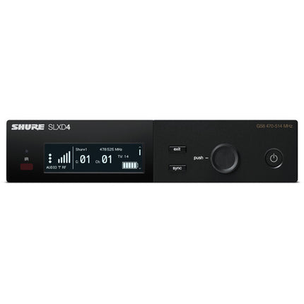 Shure SLXD4 Receptor Digital Inalámbrico G58 1760 Frecuencias 1/2 Rack