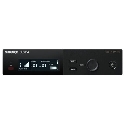 Receptor inalámbrico digital Shure SLXD4 1/2 rack 1840 frecuencias