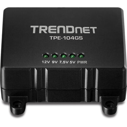 TRENDnet TPE-104GS Divisor PoE Gigabit Versión 2 Rango 100m Tres Voltajes