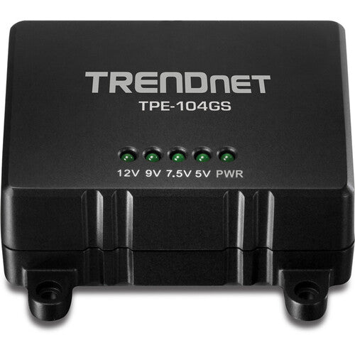 TRENDnet TPE-104GS Divisor PoE Gigabit Versión 2 Rango 100m Tres Voltajes