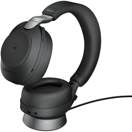 Jabra Evolve2 85 Auriculares Inalámbricos Over-Ear Cancelación Ruido 37 Horas Batería con Base Negro