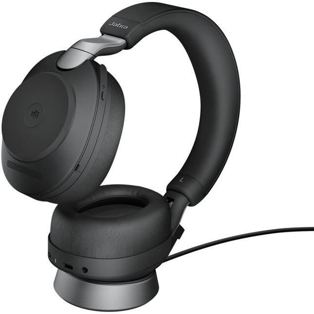 Jabra Evolve2 85 Auriculares Inalámbricos Over-Ear Cancelación Activa de Ruido 37 Horas Batería Con Base y Adaptador USB Type-A