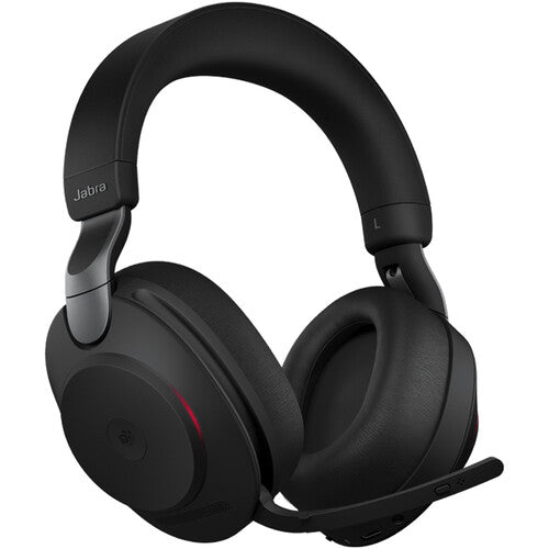 Jabra Evolve2 85 Auriculares Inalámbricos Over-Ear Cancelación Activa de Ruido 37 Horas Batería Con Base y Adaptador USB Type-A