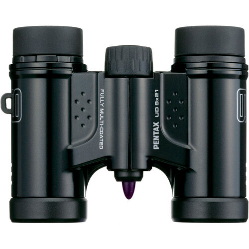 Pentax 9x21 UD Prismáticos Compactos con Funda y Correa Negro