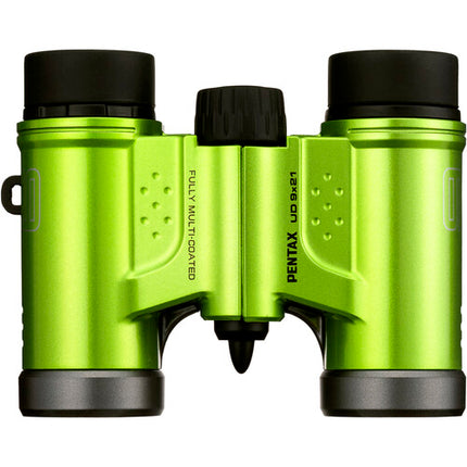 Binoculares Pentax 9x21 UD Verde Diseño Compacto Con Estuche Y Correa