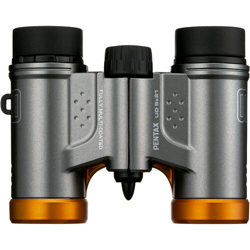 Pentax 9x21 UD Binoculares Compactos con Estuche y Correa Gris