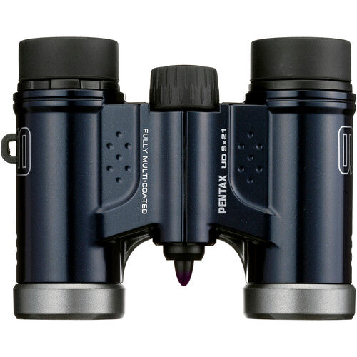 Binoculares Pentax 9x21 UD Navy Compactos con Estuche y Correa