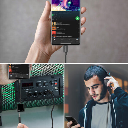 Naztech Adaptador USB Tipo C Audio y Carga con Cable de 5 pulgadas