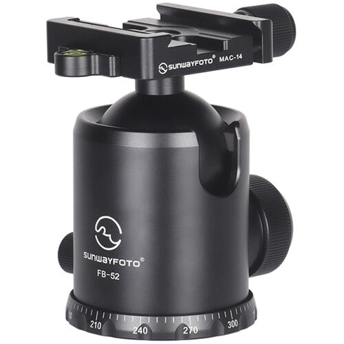 Sunwayfoto FB-52MAC-14 Rótula con Capacidad 20 kg Altura 11 cm y Acople Rápido