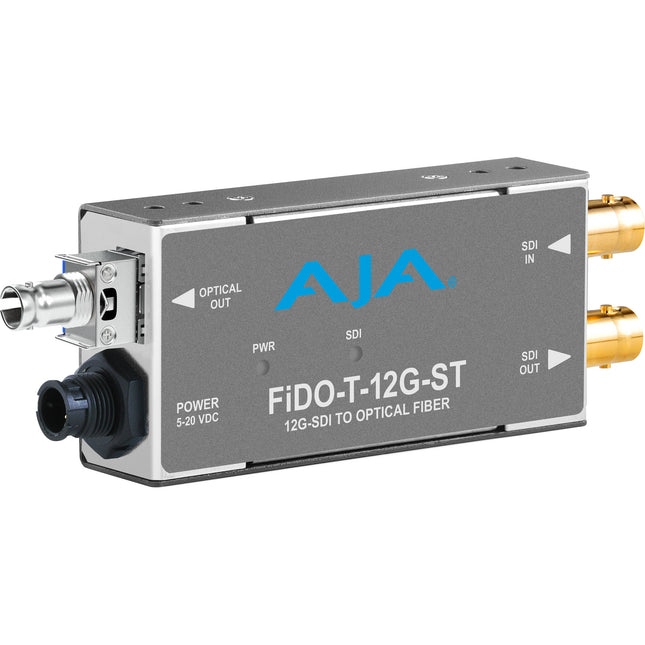 AJA 1-Channel 12G-SDI a Transmisor de Fibra ST Simplex 12G-SDI Entrada