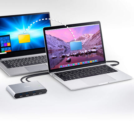 ATEN US3342 Switch USB 3.2 Gen 2 con 4 Puertos y Power Pass-Through 2 Cables Type-C 3.3'