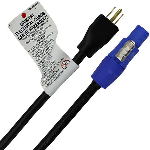 Pro Co Sound eCord Neutrik Cable powerCON NAC3FCA a NEMA 5-15P 15m resistente 105°C