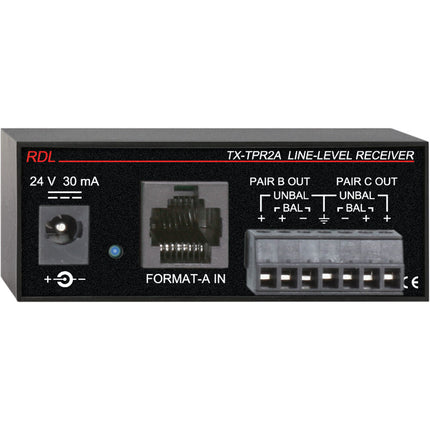 RDL TX-TPR2A Receptor Activo Dos Pares Audio Salidas Balanceadas Unbalanceadas