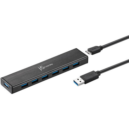 j5create Hub USB 3.1 Gen 1 de 7 Puertos 5 Gb s Soporte Carga Rápida